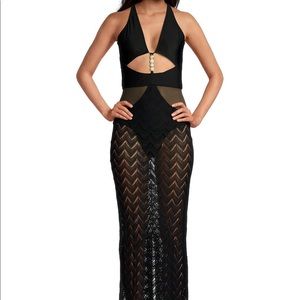 Patbo Plunge Knit Beach Dress